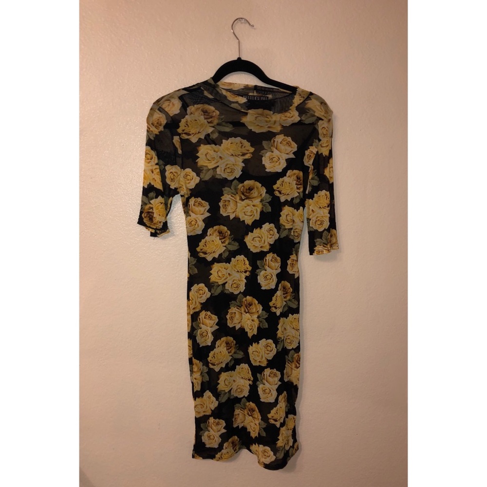 Floral Black Dress